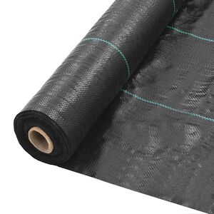vidaXL Estera de control de malezas y ra&iacute;ces PP 1x50 m negro