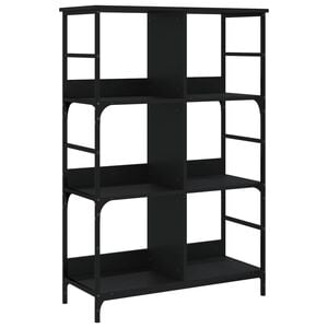 vidaXL Estanter&iacute;a de madera de ingenier&iacute;a negra 78,5x33x117,5 cm