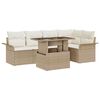 vidaXL Conjunto de sof&aacute; de jard&iacute;n 6 uds. Beige