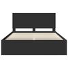 vidaXL Estructura de cama Negro 150 x 200 cm Madera de pino macizo