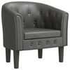 vidaXL Sill&oacute;n cuero sint&eacute;tico gris