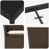 vidaXL Conjunto de Comedor de Jard&iacute;n 7 pcs Marr&oacute;n rat&aacute;n sint&eacute;tico