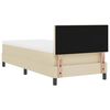 vidaXL Cama tipo Box Spring con colch&oacute;n Crema 90 x 200 cm tela