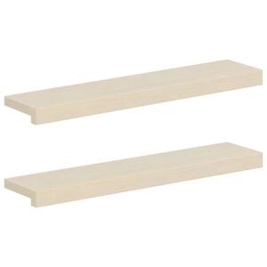 vidaXL Alfeizares 2 uds. Blanco 70 x 15 x 2 cm Madera de Roble S&oacute;lido
