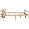 vidaXL Cama para personas mayores con cabecero madera maciza 200x200cm