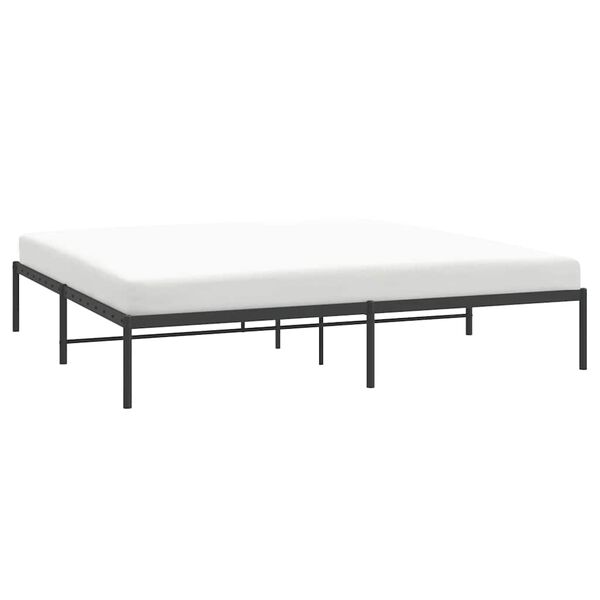vidaXL Estructura de cama sin colch&oacute;n metal negro 200x200 cm