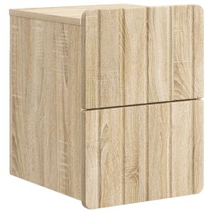 vidaXL Mesita de Noche de Pared Roble Sonoma 33 x 34,5 x 43 cm