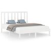 vidaXL Estructura de cama de madera maciza blanca 160x200 cm