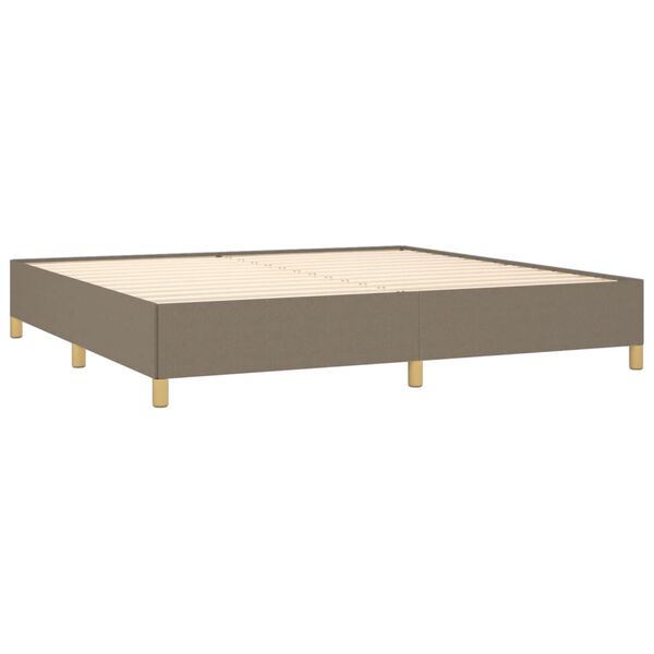 vidaXL Cama sin colch&oacute;n tela gris taupe 200x200 cm