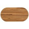 vidaXL Encimera 90 x 45 x 3,5 cm Ovalado Madera de teca maciza Natural