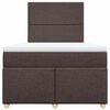 vidaXL Cama box spring con colchón tela marrón oscuro 120x190 cm