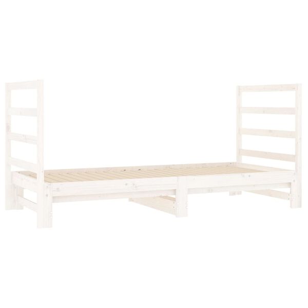 vidaXL Sof&aacute; cama extra&iacute;ble sin colch&oacute;n blanco 2x(90x190) cm
