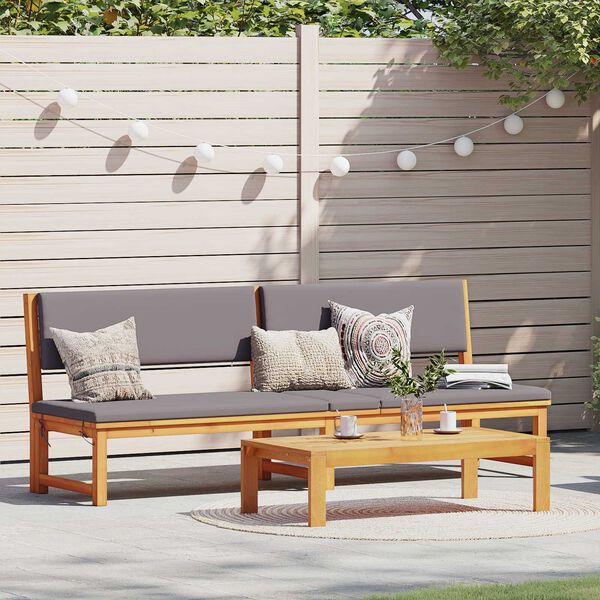 vidaXL Tumbona Marr&oacute;n 200 x 57 x 75cm Madera maciza de Acacia