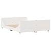 vidaXL Estructura de cama sin colch&oacute;n madera de pino blanco 135x190 cm