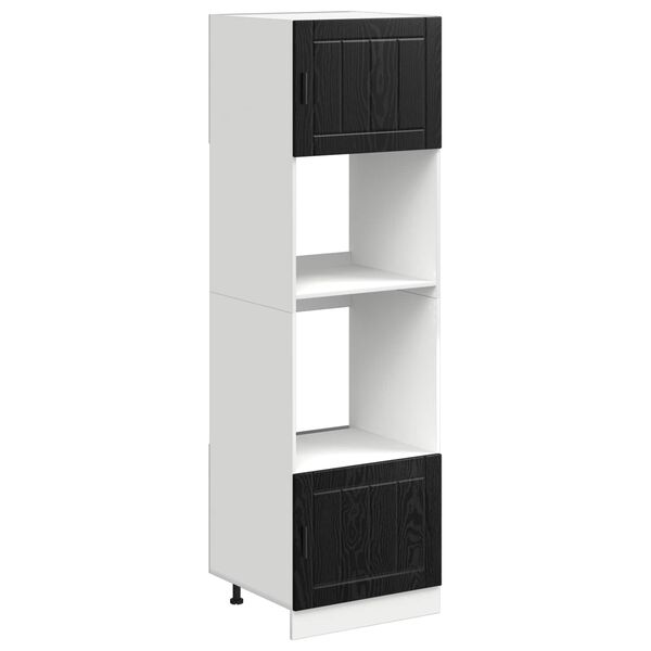 vidaXL Mueble de Cocina Roble Negro 60 x 57 x 207 cm