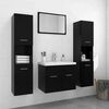 vidaXL Juego de muebles de ba&ntilde;o madera de ingenier&iacute;a negro