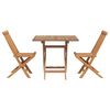 vidaXL Conjunto de Comedor de Jard&iacute;n 3 uds. Marr&oacute;n