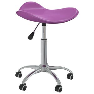 vidaXL Silla de comedor giratoria de cuero sint&eacute;tico morado