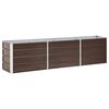 vidaXL Arriate de jard&iacute;n de acero galvanizado marr&oacute;n 240x40x45 cm