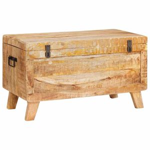 vidaXL Caja de Almacenamiento 70 x 35 x 40 cm madera maciza de mango
