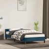 vidaXL Estructura de cama sin colch&oacute;n terciopelo azul oscuro 100x200cm