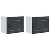 vidaXL Panel de lavaplatos Kalmar 2 pcs Negro Madera de ingenier&iacute;a