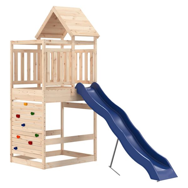vidaXL Parque infantil de exterior madera maciza de pino