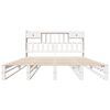 vidaXL Cama con estanter&iacute;a sin colch&oacute;n madera maciza blanca 180x200 cm