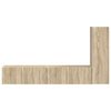 vidaXL Conjunto de mueble de TV Montaje en la pared 3 pcs Roble Sonoma