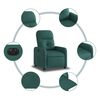 vidaXL Sill&oacute;n reclinable el&eacute;ctrico tela verde oscuro