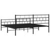 vidaXL Estructura cama sin colch&oacute;n con estribo metal negro 200x200 cm