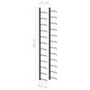 vidaXL Botellero de pared para 24 botellas hierro negro