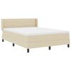 vidaXL Cama tipo Box Spring con colch&oacute;n Crema 200 x 160 cm Poli&eacute;ster