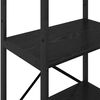 vidaXL Estante de libros Roble Negro 56 x 34 x 171 cm