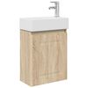 vidaXL M&oacute;dulo de ba&ntilde;o con grifer&iacute;a Roble Sonoma 45,5 x 22,5 x 84 cm