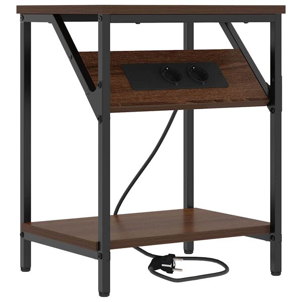 vidaXL Armario de Noche Roble Marr&oacute;n 38 x 30 x 48 cm