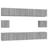 vidaXL Set de muebles para TV 6 pzas madera contrachapada gris Sonoma