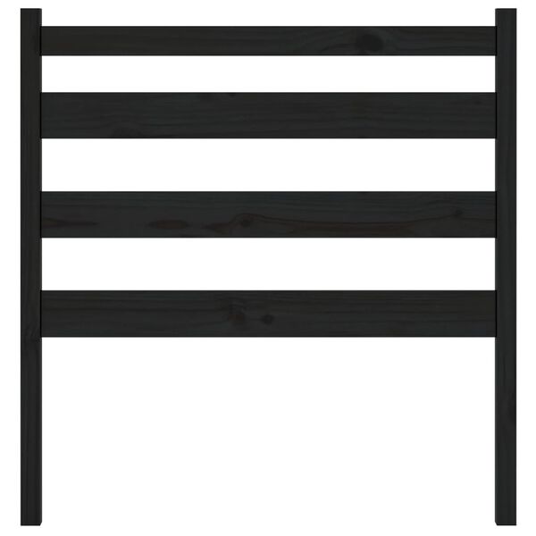 vidaXL Cabecero de cama madera maciza de pino negro 106x4x100 cm