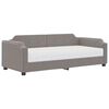 vidaXL Sof&aacute; cama con colch&oacute;n tela gris taupe 90x200 cm