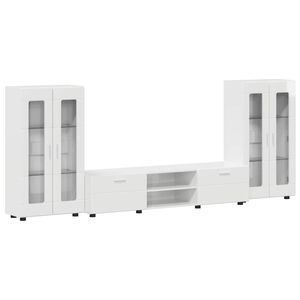vidaXL Conjunto de mueble de TV con caj&oacute;n FLORIN 3 pcs brillante