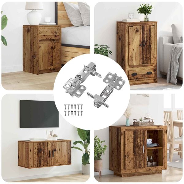 vidaXL Bisagra 2 pcs N&iacute;quel 139 x 64,1 x 10 mm Hierro