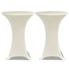 vidaXL 2 Manteles color crema ajustados para mesa de pie - 70 cm di&aacute;metro