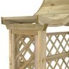 vidaXL Pérgola de jardín con techo y banco madera de pino impregnada
