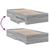 vidaXL Cama con cajones madera ingenier&iacute;a gris Sonoma 100x200 cm