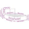 vidaXL Estructura de cama Taup&eacute; 120 x 190 cm Madera de pino macizo