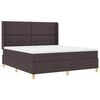vidaXL Cama tipo Box Spring Marr&oacute;n Oscuro 180 x 200 cm tela