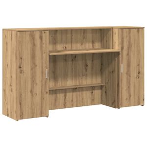 vidaXL Mostrador de recepci&oacute;n roble artisian 180x50x103,5 cm