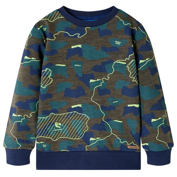 Sudadera infantil caqui oscuro m&eacute;lange 104