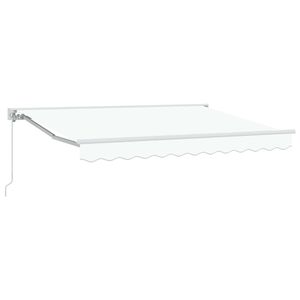 vidaXL Toldo manual 3 x 2,5 m Blanco 100% Poli&eacute;ster