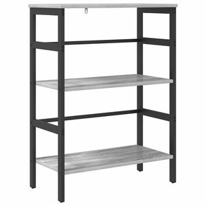 vidaXL Estante de libros 2 niveles 60 x 29,5 x 81 cm Gris Sonoma